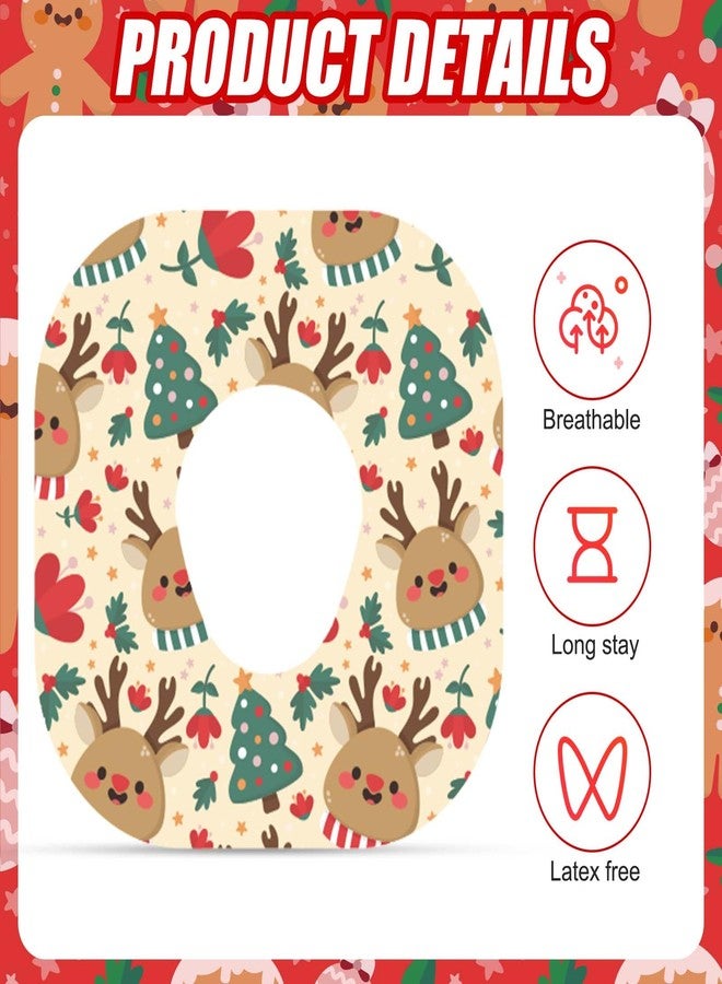 XIHIRCD 25 Sheets Adhesive Patches for Dexcom G7, Waterproof Over Patch Sensor Sticker Adhesive Christmas Patches CGM Tape Compatible with Dexcom G7 (5 Styles) - Image 4